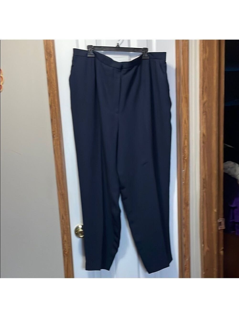 August Max Blue Trousers Relaxed Fit  24W NWOT